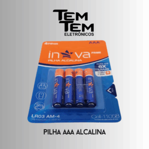 pilha AAA alcalina inova