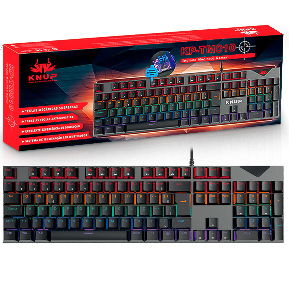 teclado usb gamer mecânico kp-tm010 - Imagem 2