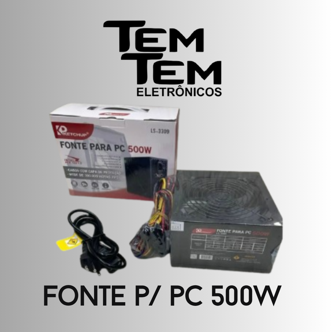 fonte p/ pc 500w