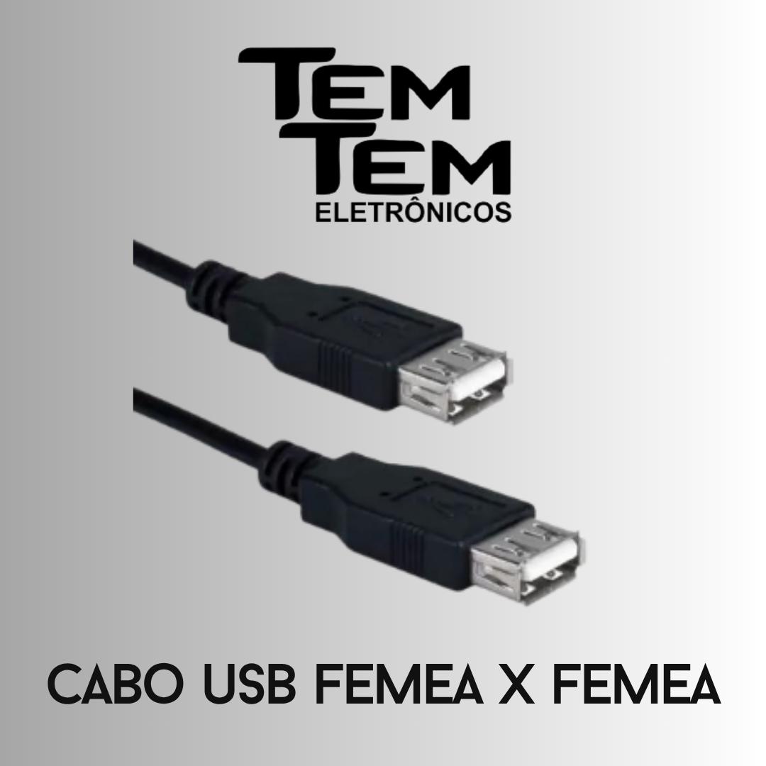 cabo usb femea x femea