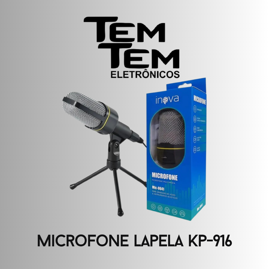 microfone lapela kp-916