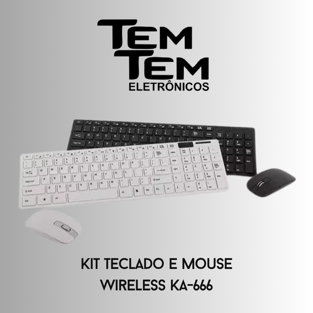 kit teclado e mouse wireless ka-666