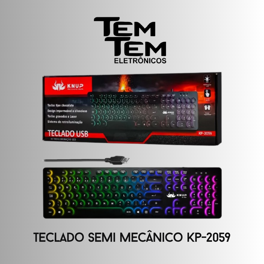 teclado semi mecânico kp-2059